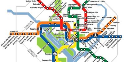 Вашингтон метрото DC картата