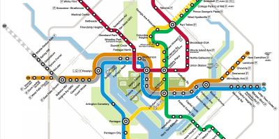Вашингтон метрото карта сребърна линия