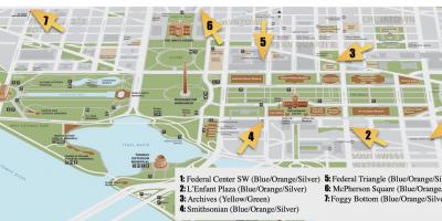 Разходки на картата Вашингтон паметници на постоянен ток 