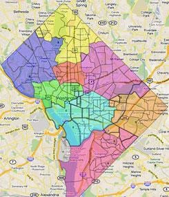 карта зона 1 паркинг dc