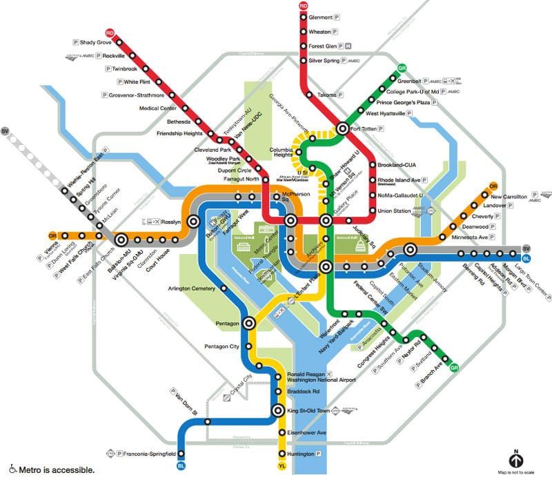 Вашингтон DC ЖП картата