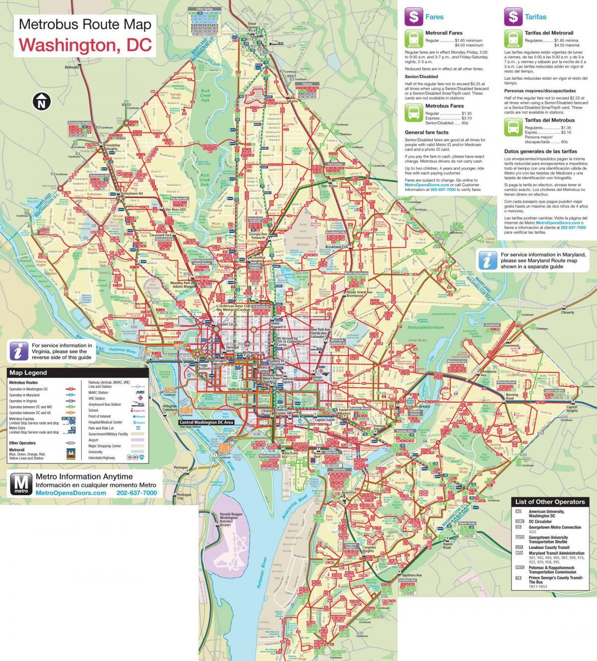 Вашингтон автобусна карта