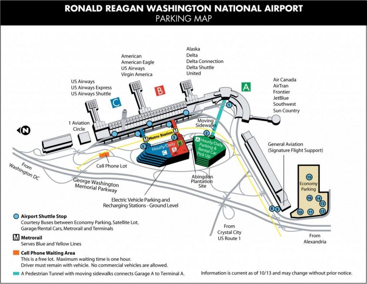 карта-близко летище в близост до Вашингтон, окръг Колумбия