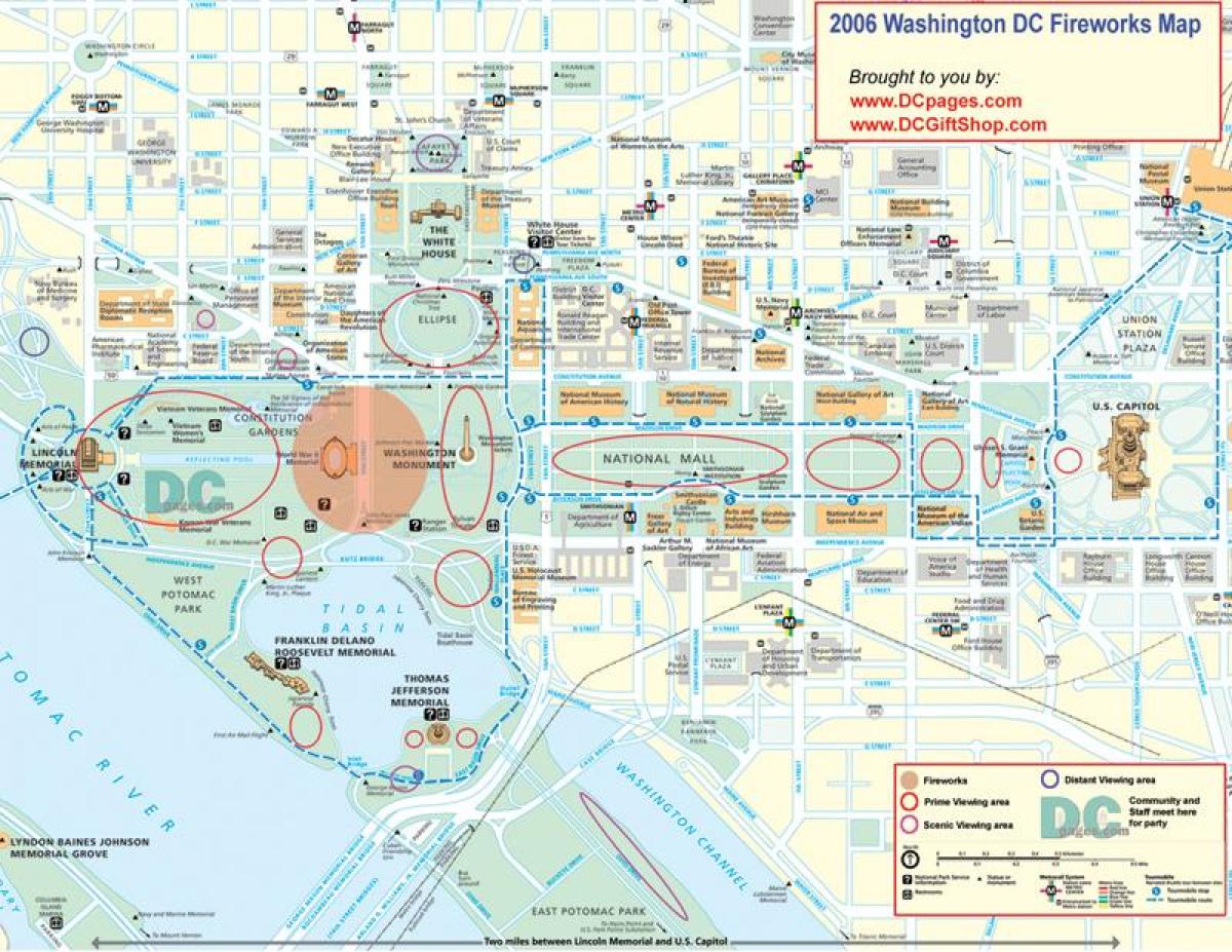 картата на Белия дом на Капитолийския хълм
