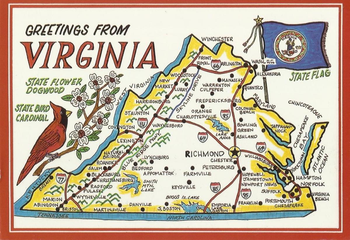 Вашингтон, Вирджиния картата