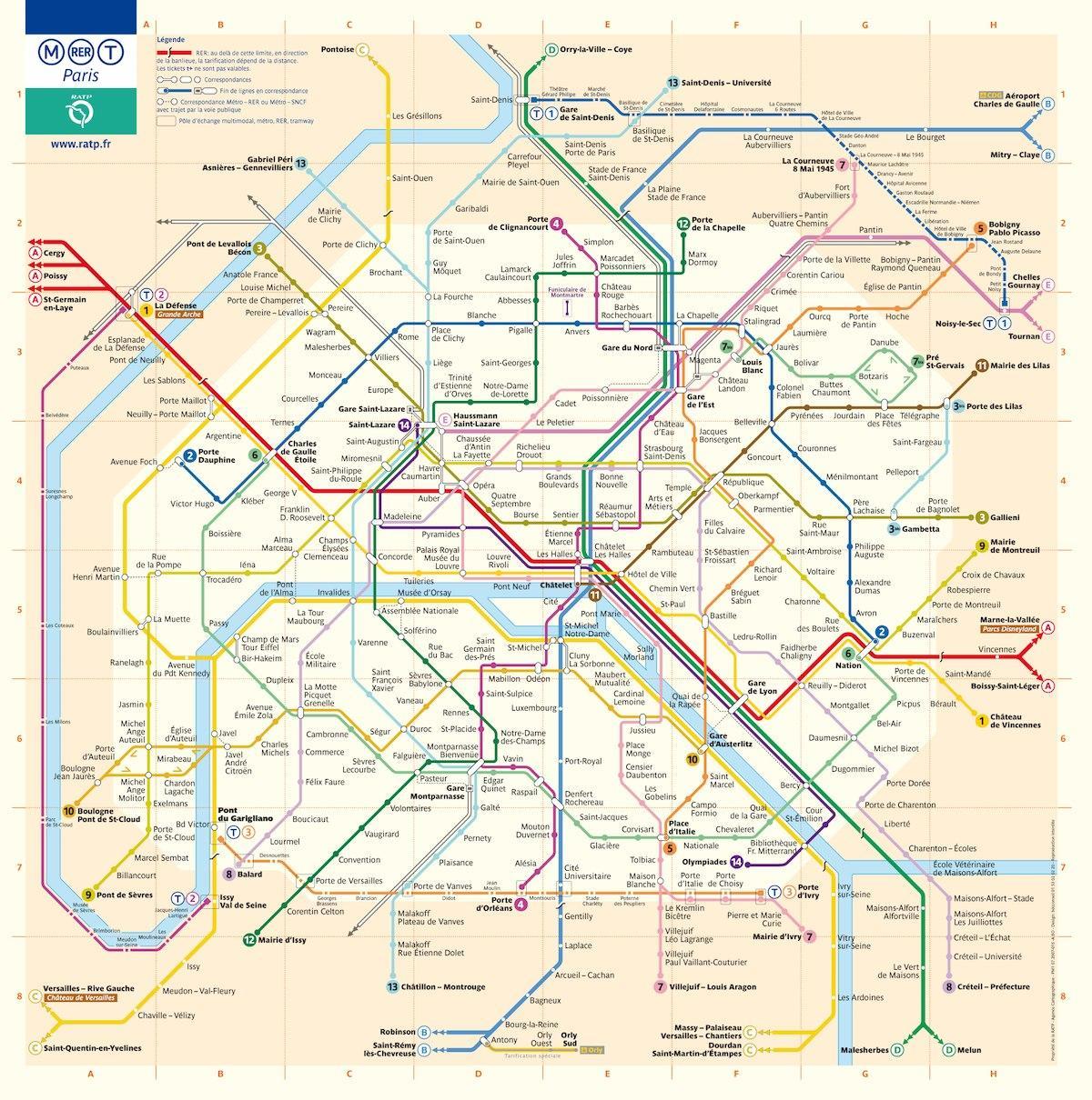 Вашингтон, окръг Колумбия карта на метрото с улици