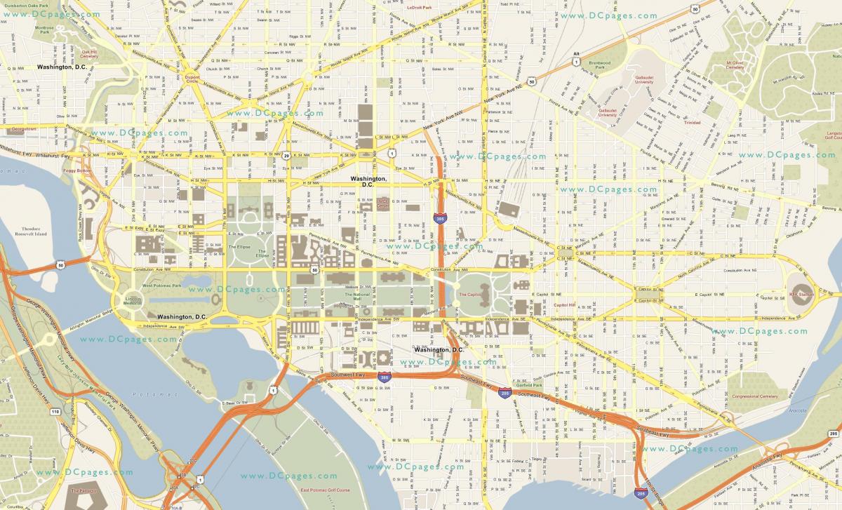 подробна карта на Вашингтон