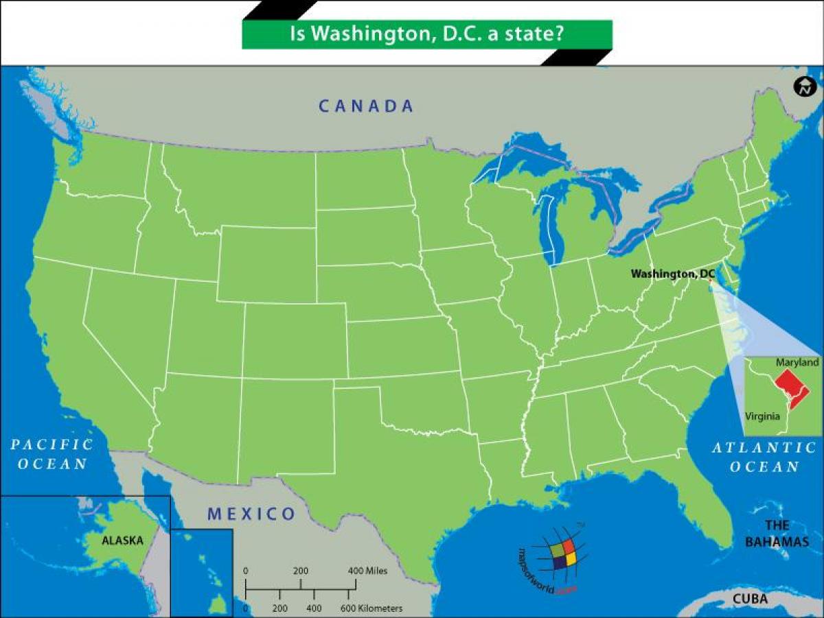 карта на държавата dc 