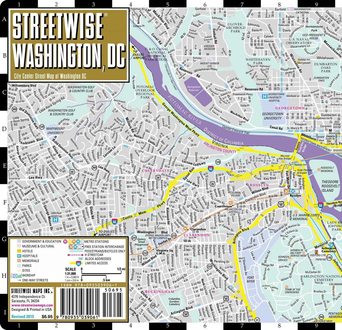 карта на улиците на Вашингтон