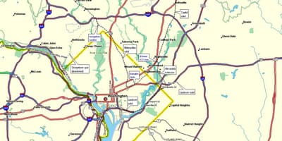 Рельсе DC картата