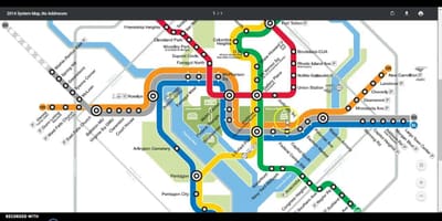 Метрото DC карта за пътуване 