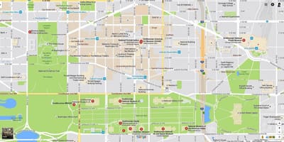 Карта на национален търговски център и музеи