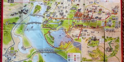 Вашингтон голяма автобусна обиколка на картата