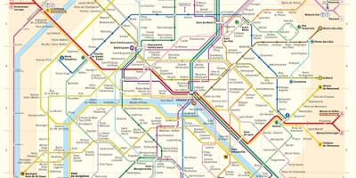 Вашингтон, окръг Колумбия карта на метрото с улици