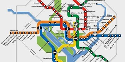 Метрото DC планер картата 