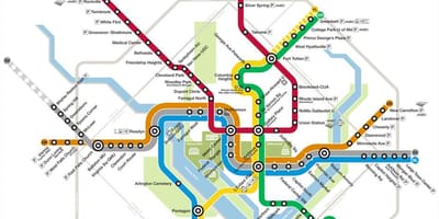 Метрото DC картата на 2015