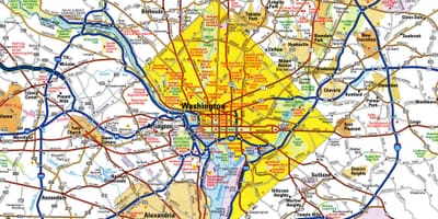 Вашингтон пътя DC картата