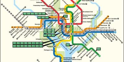 Вашингтон трамвайна карта