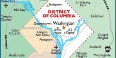 Вашингтон и щата Вашингтон карта
