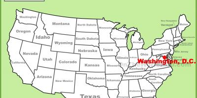 Вашингтон местоположението на картата