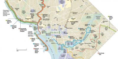 Карта на Вашингтон велосипеди