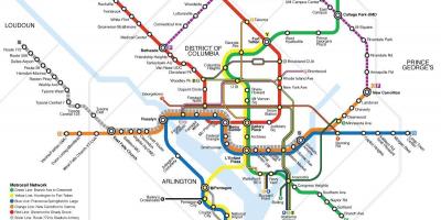 Вашингтон обществен транспорт картата