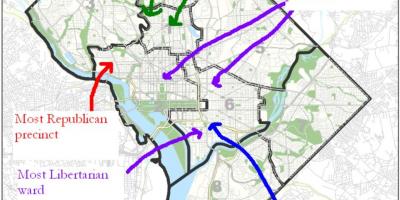 Карта на Вашингтон политическа