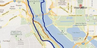 Карта на река Потомак в Вашингтон