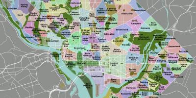Карта на DC и околностите