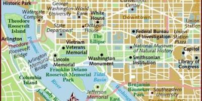 Карта на Вашингтон, окръг Колумбия