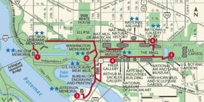 Вашингтон разходка картата