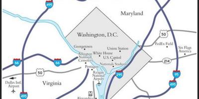 Вашингтон столичния район карта