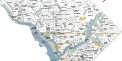 Вашингтон район на картата на постоянен ток 