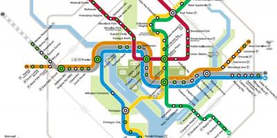 Вашингтон метрото карта