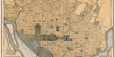 Старата карта на Вашингтон, окръг Колумбия